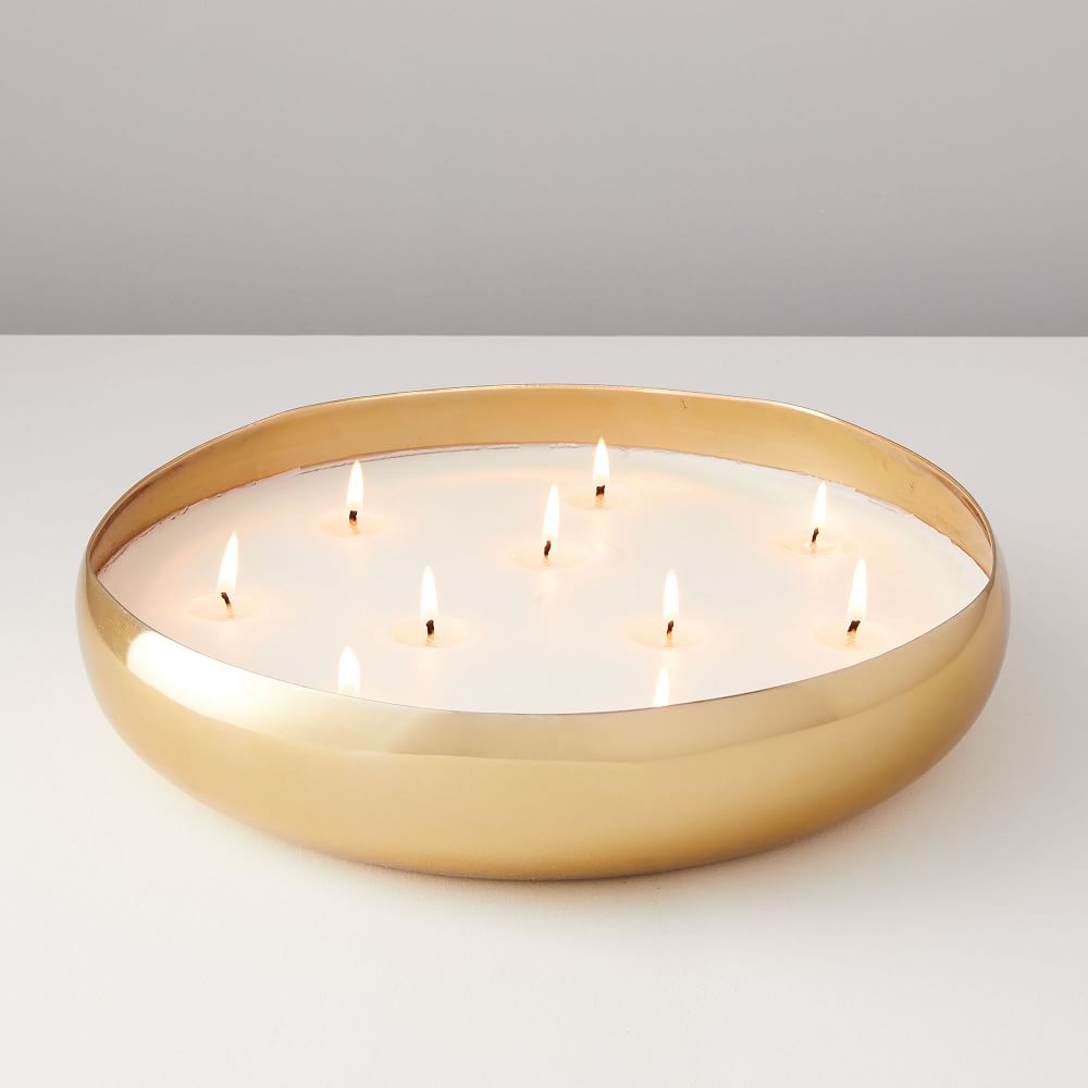 Oversized Metal Candle Oud and Amber West Elm Australia